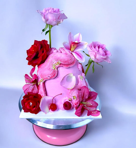 The Bloom Cake.
      Floral, romantic & a little bit extra.