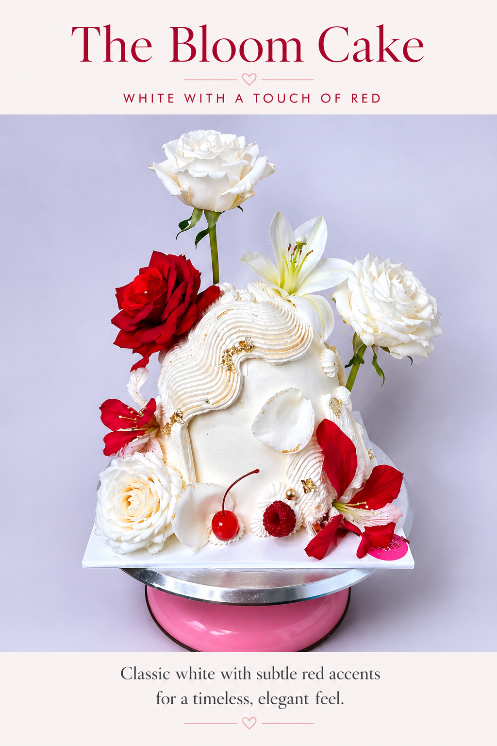 The Bloom Cake.
      Floral, romantic & a little bit extra.